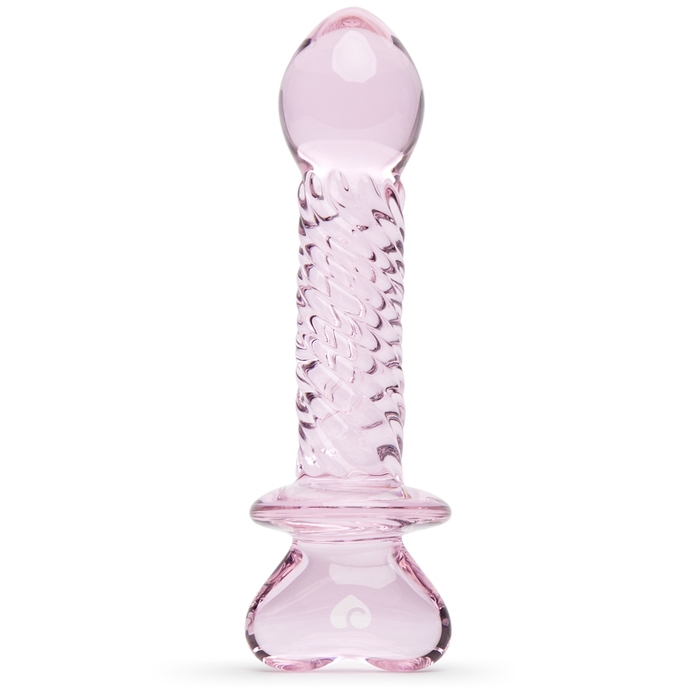 Lovehoney Heart Twist Textured Sensual Glass Anal Prober 5 Inch - Lovehoney