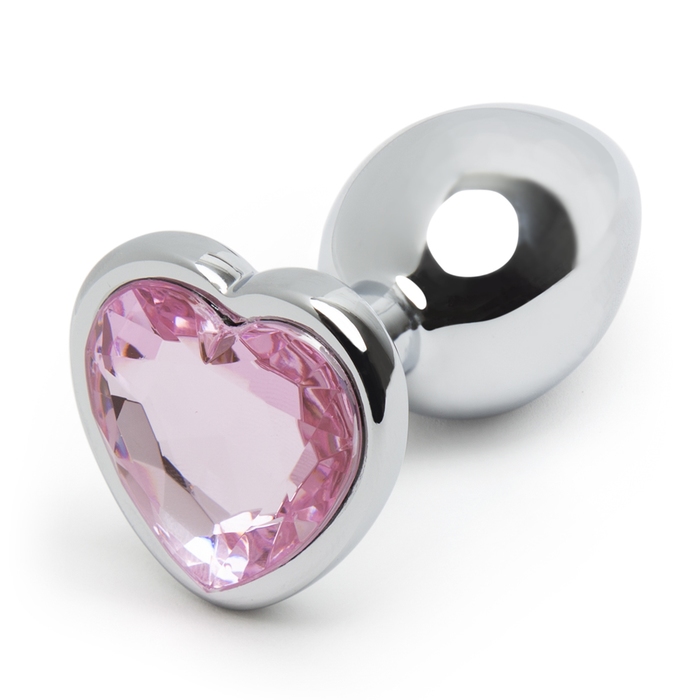 Lovehoney Jewelled Heart Metal Beginner's Butt Plug 2.5 Inch - Lovehoney