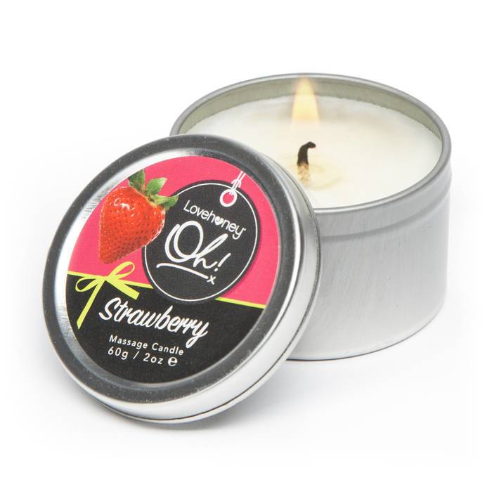 Lovehoney Oh! Strawberry Massage Candle 60g - Lovehoney Oh!