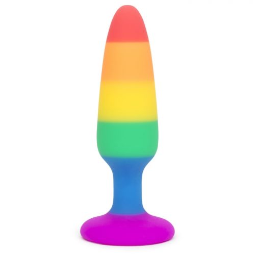 Rainbow Pleasure Silicone Butt Plug 4 Inch - NSNovelties