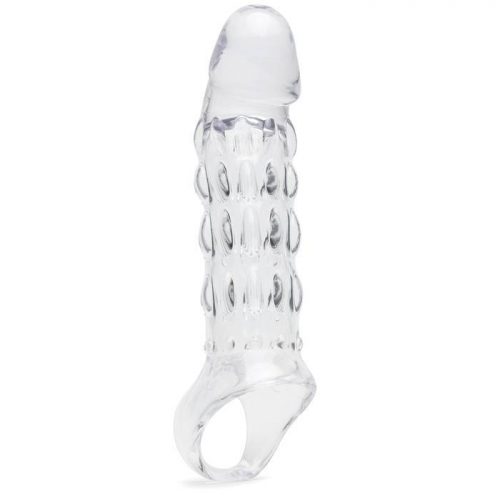 Renegade 2 Extra Inches Ribbed Penis Extender with Ball Loop - NSNovelties