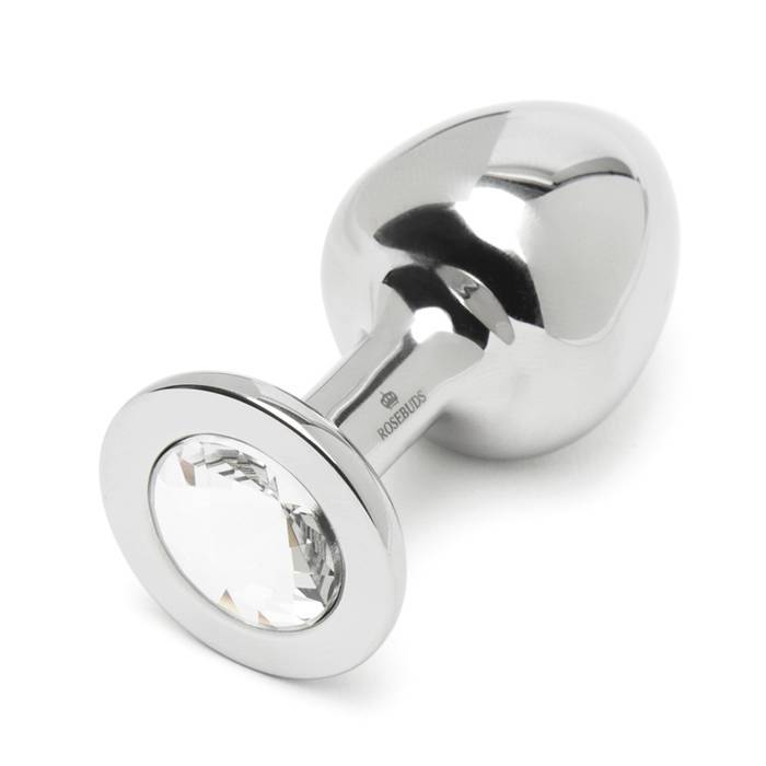 Rosebuds Stainless Steel Swarovski Crystal Butt Plug 2 Inch - Julian Snelling