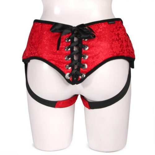 Sportsheets Chantilly Lace Heavy Duty Corset-Back Unisex Strap-On Harness - Sportsheets