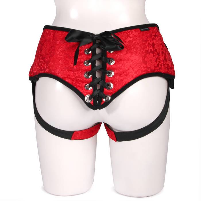 Sportsheets Chantilly Lace Heavy Duty Corset-Back Unisex Strap-On Harness - Sportsheets