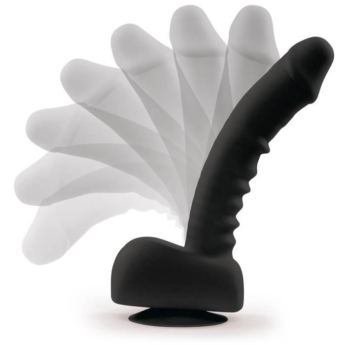 UPRIZE Remote Control Black Erecting Realistic Dildo Vibrator 8 Inch - Uprize